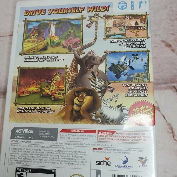 Madagascar Escape Africa 2 & Kratz Nintendo Wii 2 Game Bundle No Scratches Clean - Picture 7 of 10